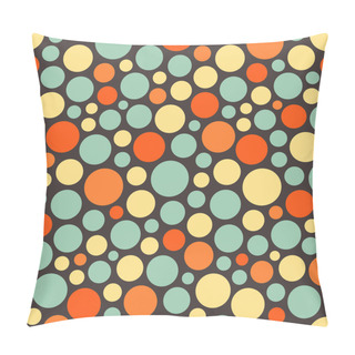 Personality  Seamless Festive Background From Circles.  Vector Illustration. Pillow Covers