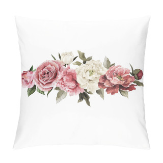 Personality  Watercolor Bouquet Of Peonies, Pillow Covers
