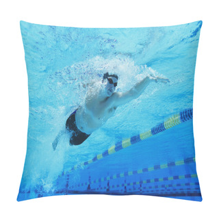 Personality  Man Swimming In Pool Pillow Covers