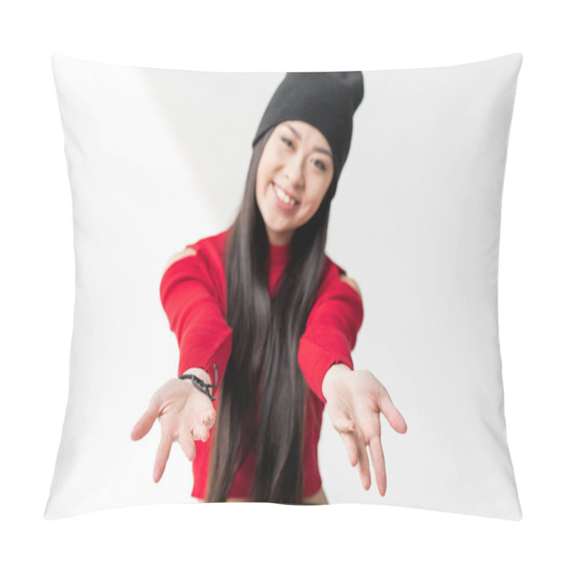 Personality  Woman Stretch Out Hands Pillow Covers