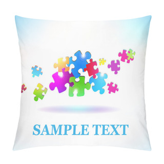Personality  Colorful Puzzle Banner Pillow Covers