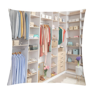 Personality  Modern Wardrobe With Stylish Spring Clothes And Accessories Pillow Covers
