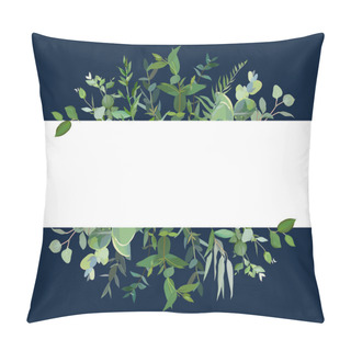 Personality  Horizontal Botanical Vector Design Banner. Pillow Covers