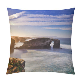 Personality  Beautiful Sunset And Stone Arches Pillow Covers