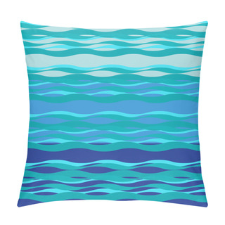 Personality  Sea Theme, Waves And Sea Breeze, Sea Background - Vector  Pillow Covers