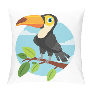 Personality  Cartoon Drawing Of A Toucan Pillow Covers