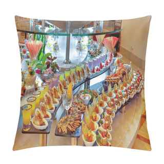 Personality  Buffet With Different Appetizers Pillow Covers