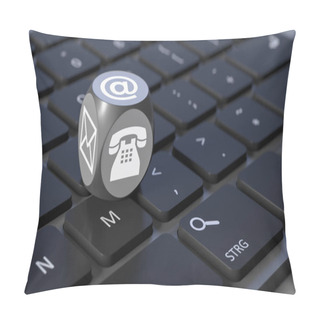 Personality  Cube With Signs For Email Phone And Letter Pillow Covers