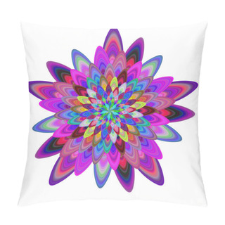 Personality  Multicolored Abstract Flower Fractal Design Pillow Covers