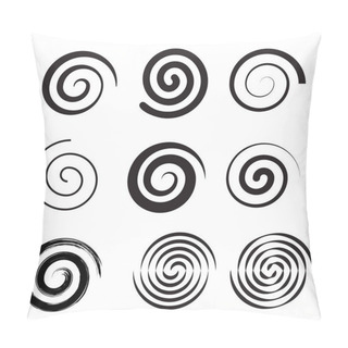 Personality  Spiral Collection. Set Of Simple Spirals Pillow Covers
