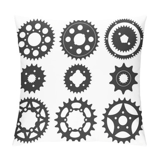 Personality  Gear Wheel Icons Set Pillow Covers