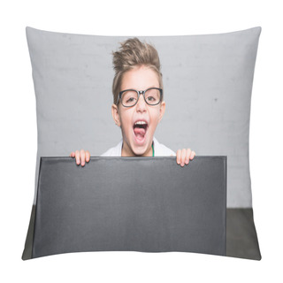 Personality  Boy Holding Blackboard  Pillow Covers