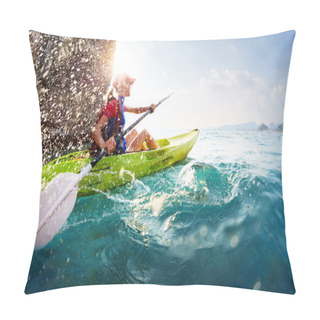 Personality  Woman With The Kayak Pillow Covers