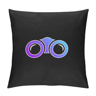 Personality  Binoculars Blue Gradient Vector Icon Pillow Covers