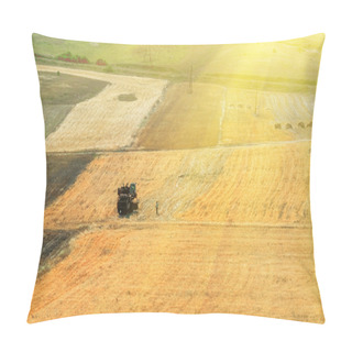 Personality  Agricultural Fields And Farm Machinery Pillow Covers