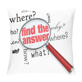 Personality  Find The Answer - Magnifying Glass Pillow Covers