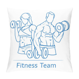 Personality  Fitness Team Icon Pillow Covers