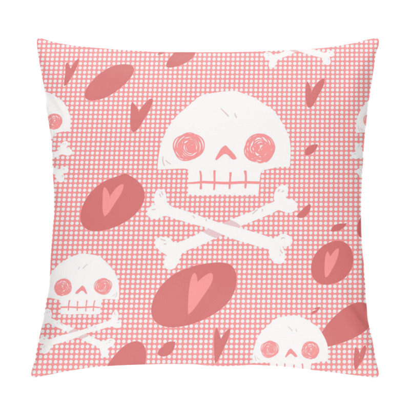 Personality  cartoon skull seamless background pillow covers
