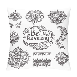 Personality  Ornamental Boho Style Elements Pillow Covers