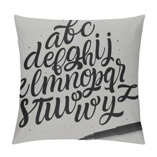 Personality  Vector Cursive Alphabet In The Style Of Lettering And Calligraphy.  Pillow Covers