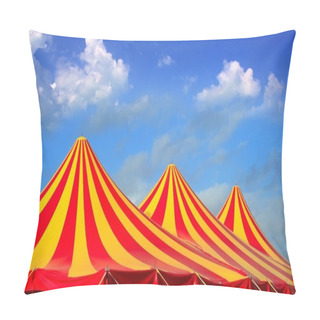 Personality  Circus Tent Red Orange And Yellow Stripped Pattern Pillow Covers