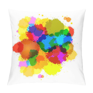 Personality  Colorful Vector Abstract Splashes Background Pillow Covers