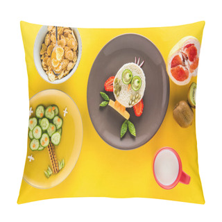 Personality  Funny Breakfast For Child Pillow Covers