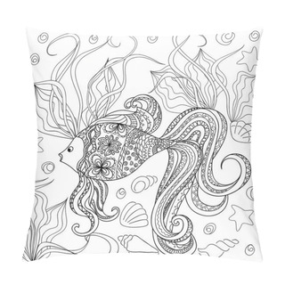 Personality  Hand Drawn Decorated Cartoon Fish Pillow Covers