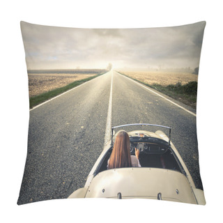 Personality  Woman Driving Nowhere Pillow Covers