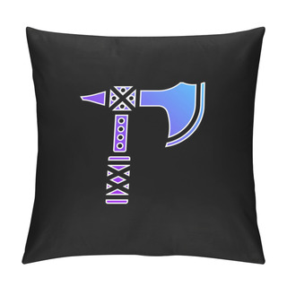 Personality  Axe Blue Gradient Vector Icon Pillow Covers