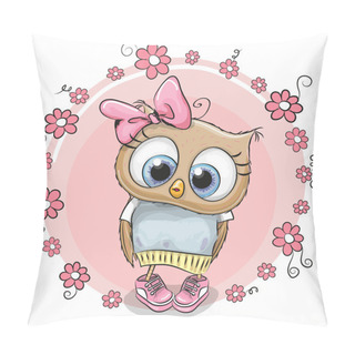 Personality  Owl With Flowers Pillow Covers