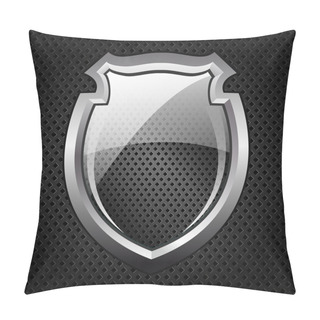 Personality  Black Glossy Shield, Vector Illustration   Pillow Covers