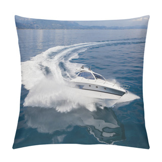 Personality  Motor Boat, Rio Yachts Best Italian Yacht Pillow Covers