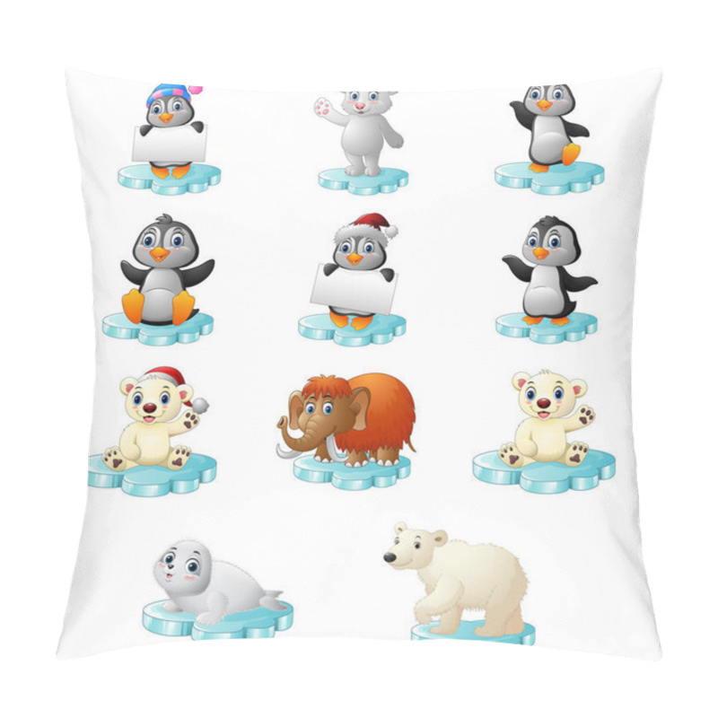 Personality  Cartoon Animal Standing On Floe Collections Set Pillow Covers