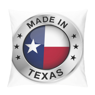 Personality  Made In Texas Silver Badge Pillow Covers