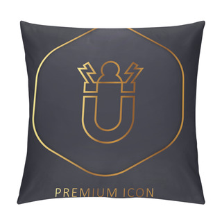 Personality  Attract Golden Line Premium Logo Or Icon Pillow Covers
