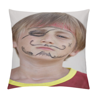 Personality  Close-up Of Grumpy Pirate Boy Pillow Covers