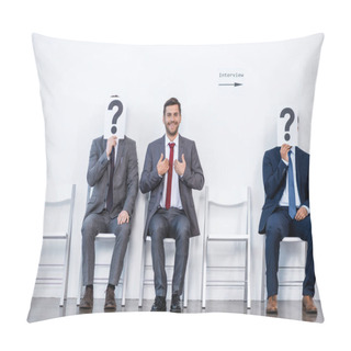 Personality  Businessmen Waiting For Interview Pillow Covers