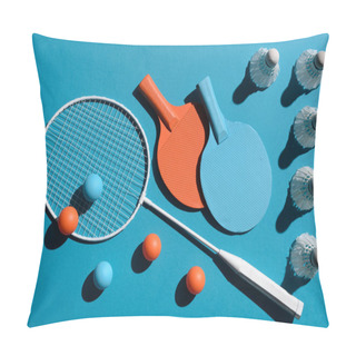 Personality  Ping Pong And Badminton Equipment Pillow Covers