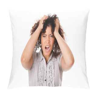 Personality  Frustrated Business Woman Pillow Covers