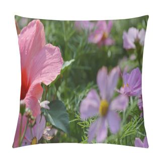 Personality  Chinese Hibiscus Flowers Plant Pillow Covers