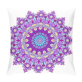 Personality  Vintage Baroque Mandala. Beautiful Round Pattern. Hand Drawn Abs Pillow Covers