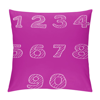 Personality  Numbers Set, Vector Illustration Pillow Covers