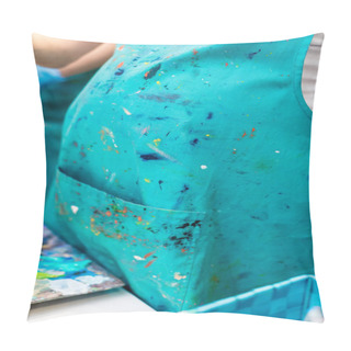 Personality  Artist's Clothes Smeared In Colorful Paints Pillow Covers