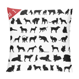 Personality  Pets Silhouettes # 2 Pillow Covers
