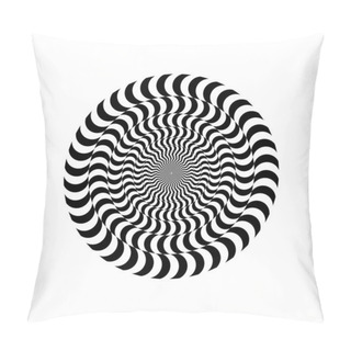 Personality  Black And White Circles As Background. Optical Illusion Pillow Covers