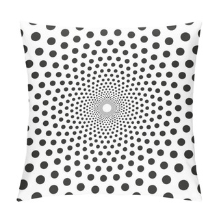 Personality  Concentric Dots In Circular Form. Abstract Vector Texture Background Pillow Covers