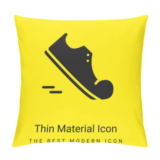 Personality  Agility Minimal Bright Yellow Material Icon Pillow Covers