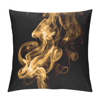 Personality  A Tinted Smoke Wriggling Clubs Patterns Against Black Back Drop Pillow Covers