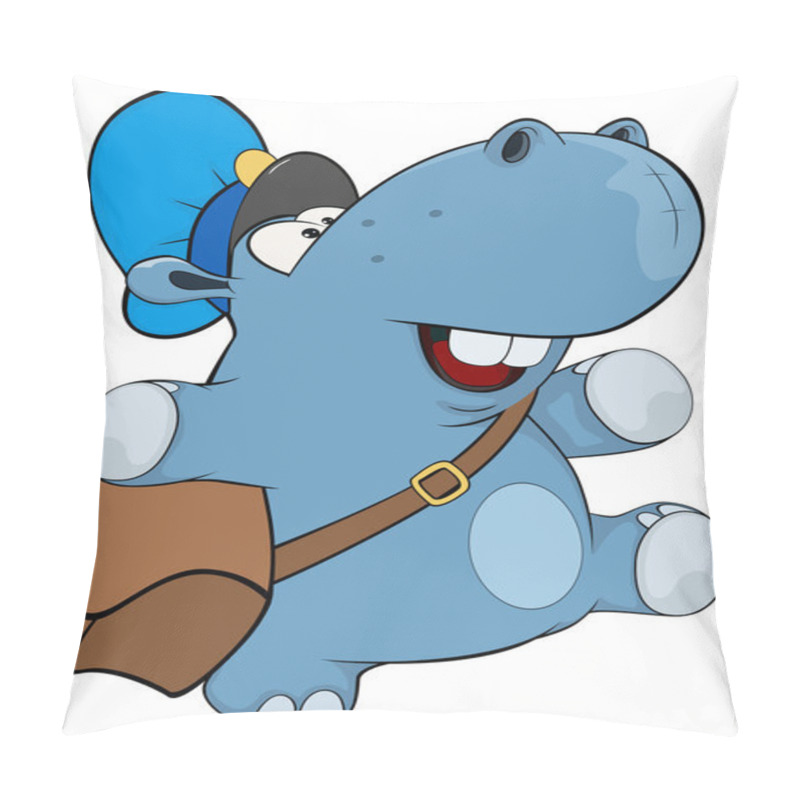 Personality  A little hippo postman pillow covers